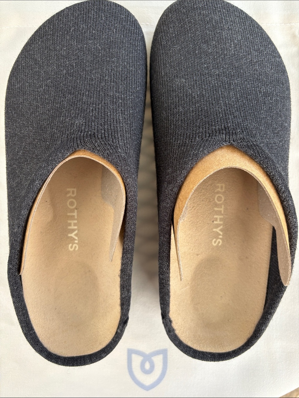 Rothy's Black Knit Slip-On Mules - Picture 2 of 7